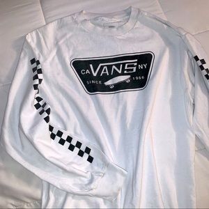 Vans white long sleeve tshirt